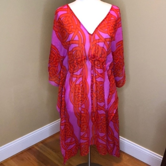 ECHO Printed Caftan Coverup One Size - Picture 1 of 5